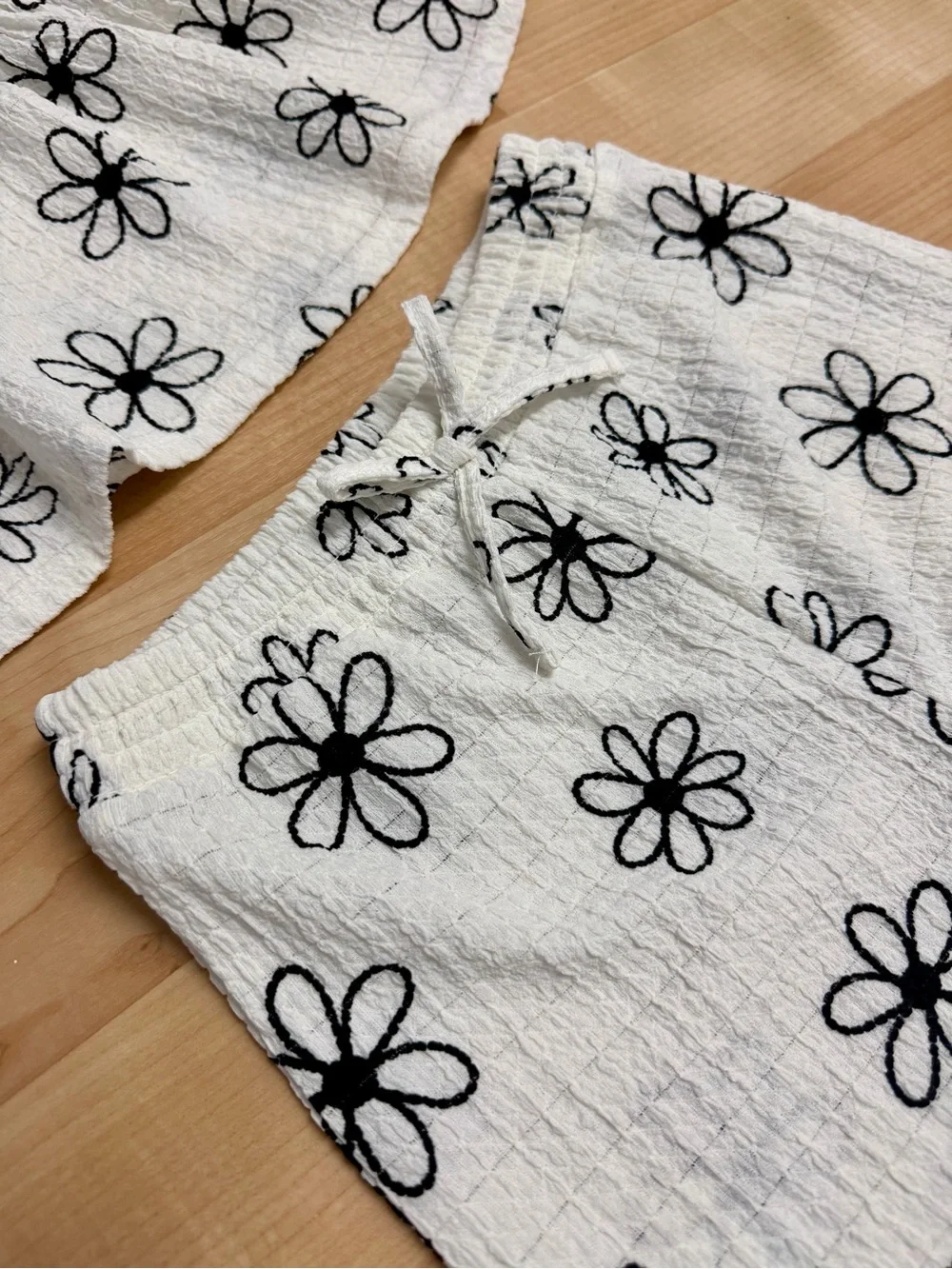 Derek Heart Girls Daisy Print Two Piece Set Size 6 Tie Strap